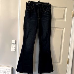 High rise flared jeans
